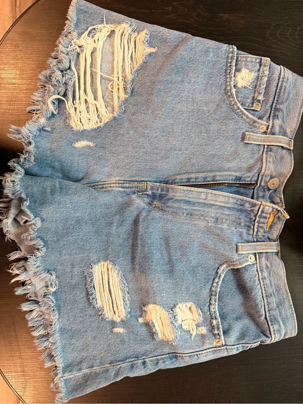 Levi’s Distressed Light Blue Denim Women’s Shorts